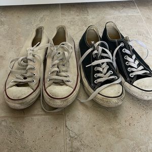 Black and white converse